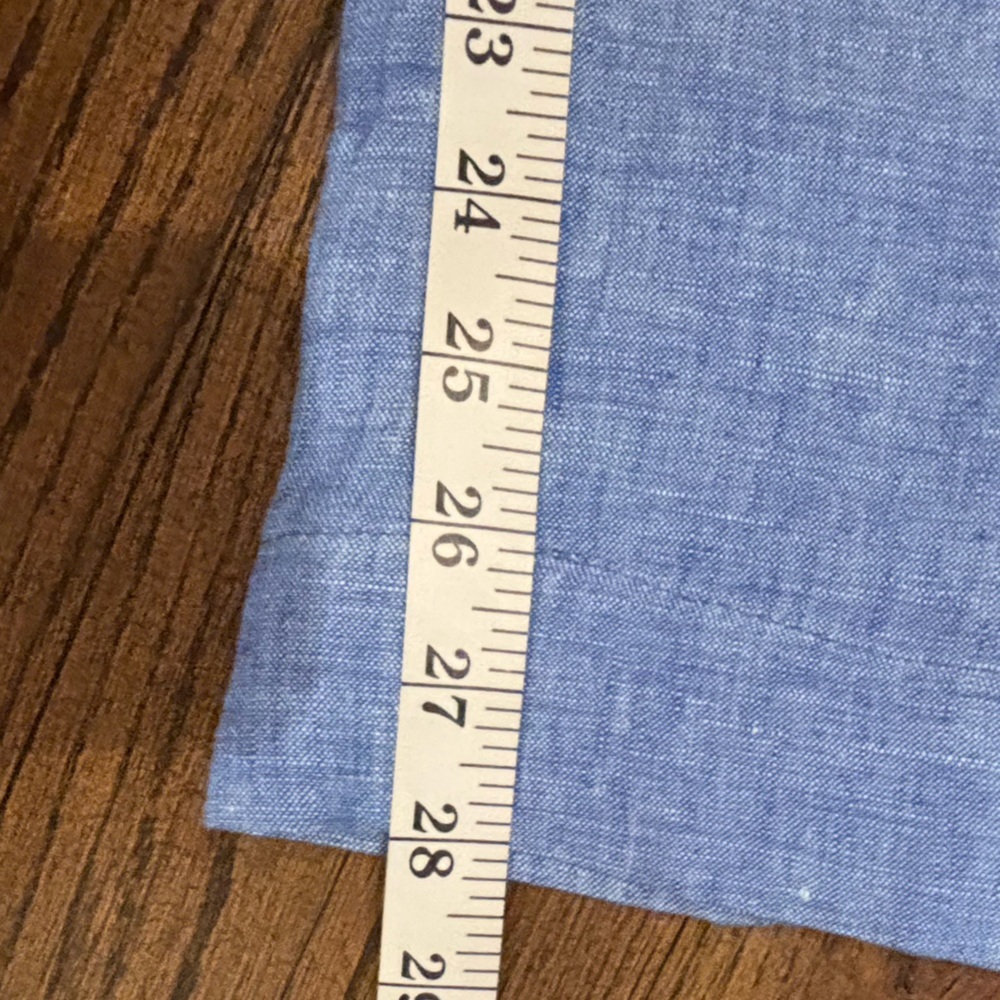 Lilly Pulitzer Chambray Blue Elastic linen Waist Pants women’s sz medium (8-10) - Picture 4 of 8